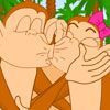 Cute Monkey Kissing - 