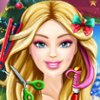Barbie Christmas Hairstyle - New Hairstyling Games 