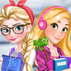 Elsa And Rapunzel College Girls  - Princess Makeover Games 
