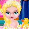 Baby Elsa's Bubble Bath  - Elsa Baby Games Online 