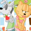 A Dog And A Cat Kissing - 