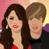 Selena And Justin Kiss - 